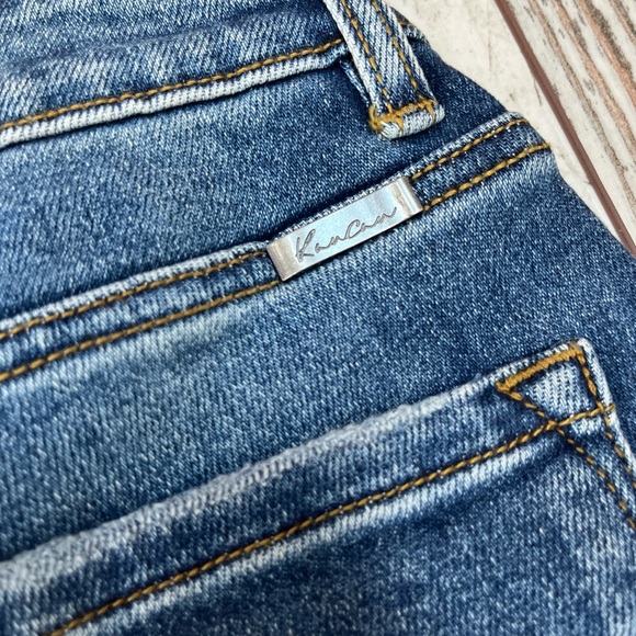 KanCan High Rise Distressed Ankle Skinny Jeans Frayed Hem Medium Wash NWT - Picture 15 of 16